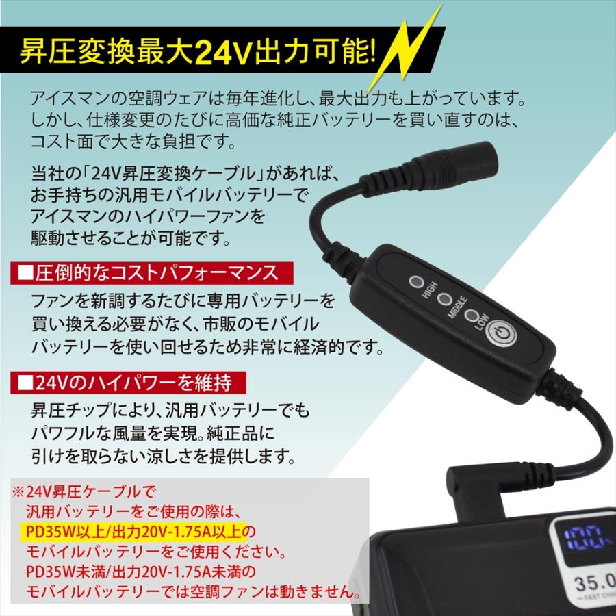 アイスマンバッテリー24v ファンセット(ブラシレスモーター)(スマホ