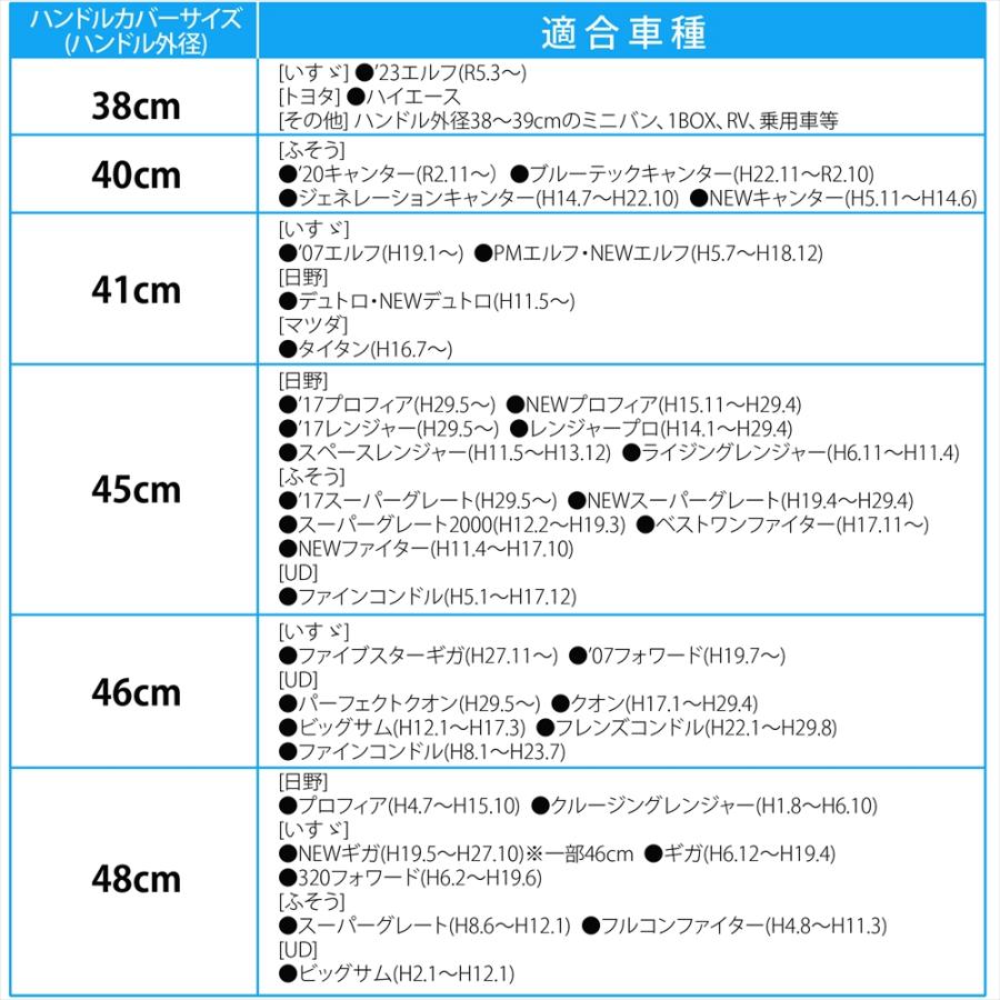 ハンドルカバー トラック キルト ステッチ もこもこ エナメル調 カーボン調 スエード調 新型エルフ ブラック 大型 ダンプ バス トラック用 ハイエース｜yyconnectonline｜14