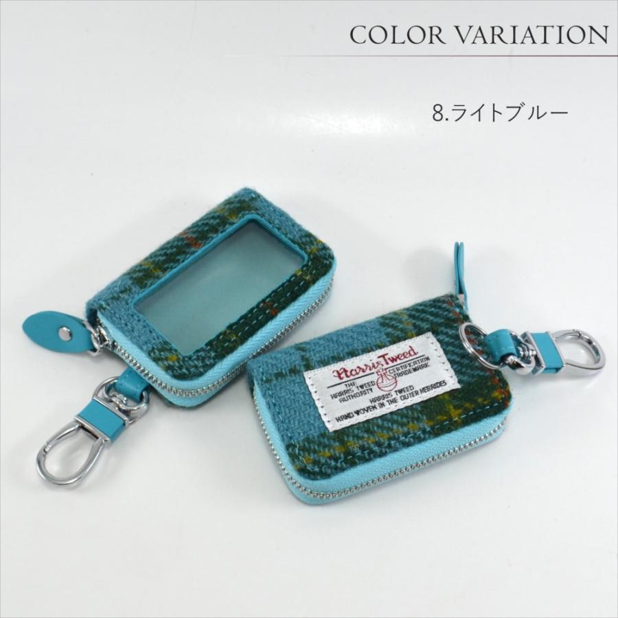 キーケース 窓付き チェック柄 スマートキーケース 固定スポンジ付き
