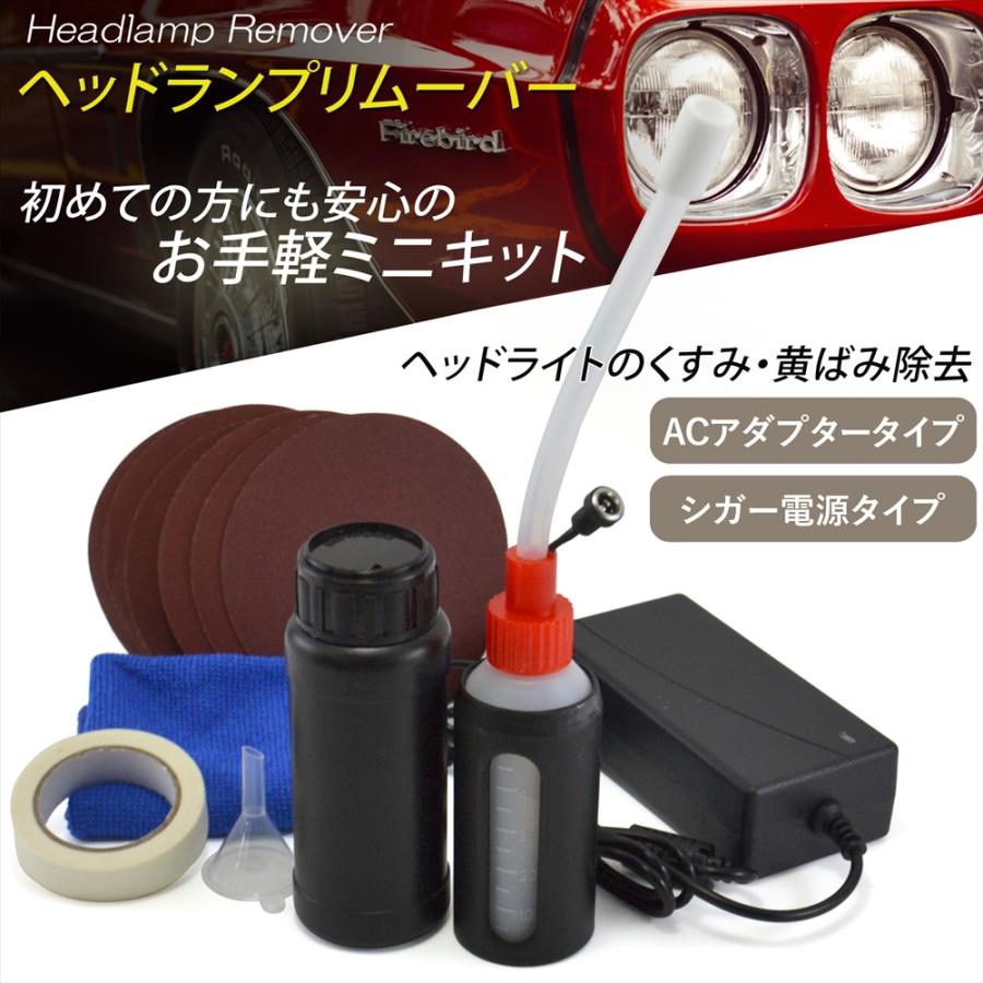 ヘッドランプリムーバー ヘッドライト クリーナー セット ミニキット