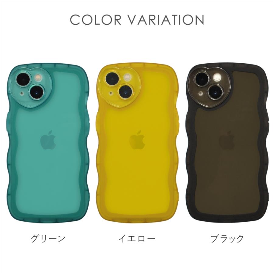 スマホケース ウェーブ iPhone15 ケース ハート iPhone15Pro iPhone14