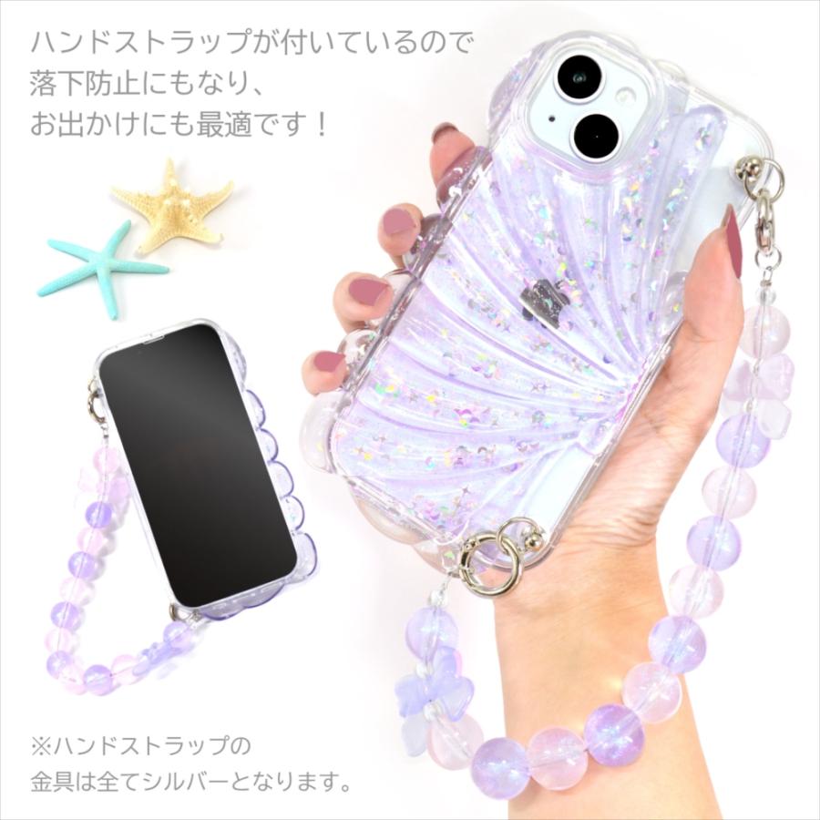 iphone14 ケース かわいい 13pro 14プロ プロマックス 貝殻 クリア