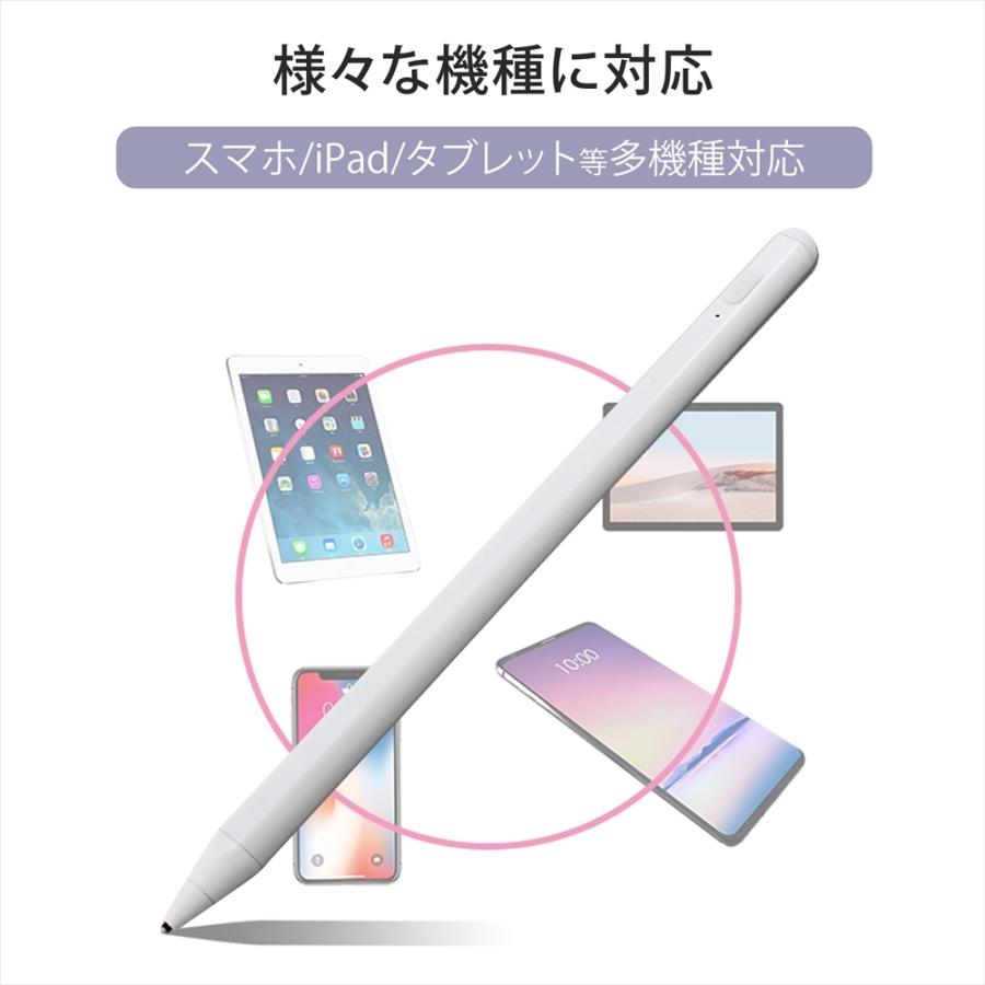 タッチペン スマホ タブレット iPad 極細 ペン先1.4mm スタイラスペン