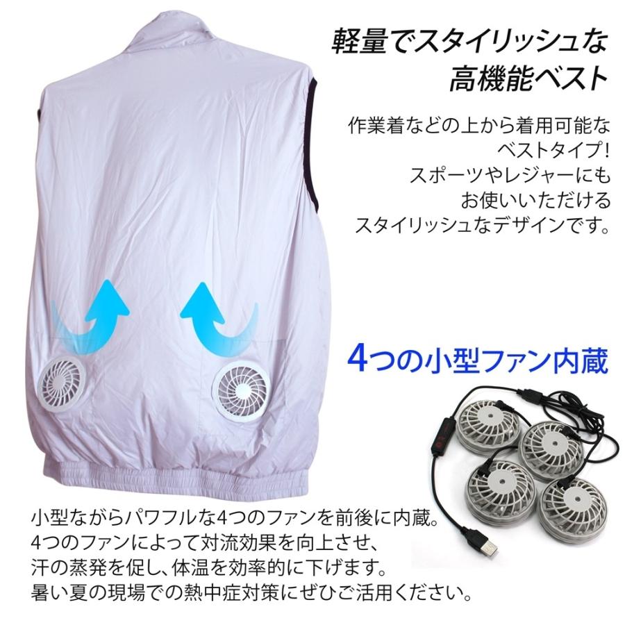 WHITENUTS（ホワイトナッツ） ファン付き作業服 4ファン ベストタイプ