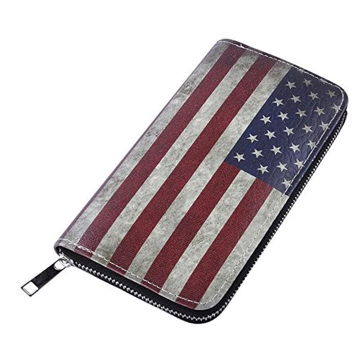 ラウンドファスナー 長財布 メンズ ロング ウォレット レトロ アメリカ イギリス 国旗 国旗柄 ユニオンジャック ｐｕレザー ヴィンテージ ビンテージ 衣類雑貨店ワイズファクトリー 通販 Yahoo ショッピング