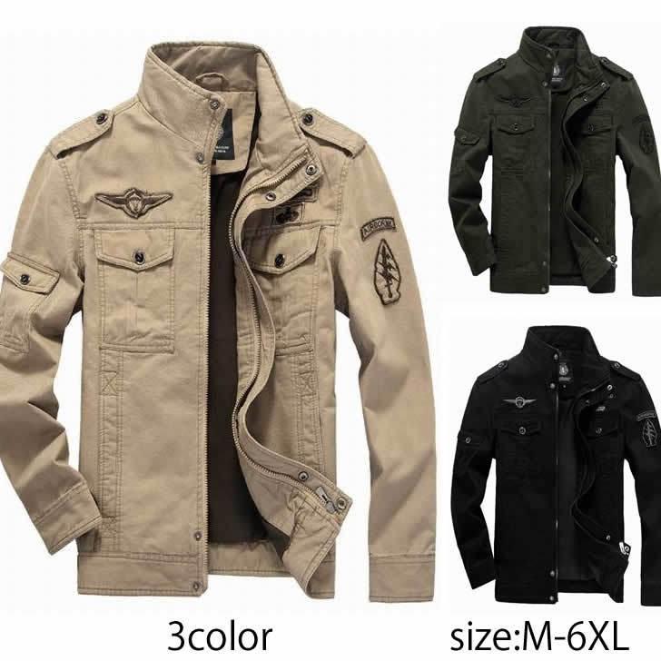 ミリタリージャケット メンズ カジュアル アウター ライダージャケット 頑丈 あたたかい 春 夏 ジャンパー 0124 3 衣類雑貨店ワイズファクトリー 通販 Yahoo ショッピング