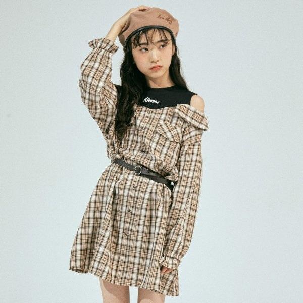 Sale セール Algy アルジー 長袖 ワンピース 秋冬物 サイズ Xxs Xs S M ベルト付きチェックワンピ G ベビー子供服のyykids 通販 Yahoo ショッピング