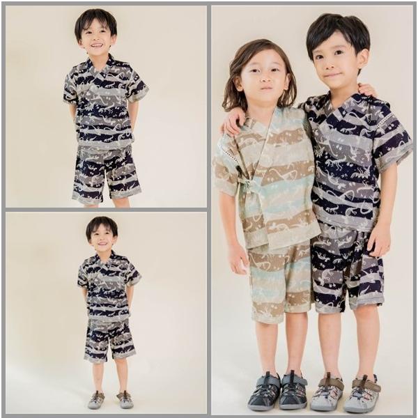 AMPERSAND アンパサンド 半袖 甚平 2022 夏物 90cm 100cm 110cm 120cm 130cm 140cm 楊柳 化石発見柄甚平  メール便可 :l375012:ベビー子供服のYYKIDS - 通販 - Yahoo!ショッピング