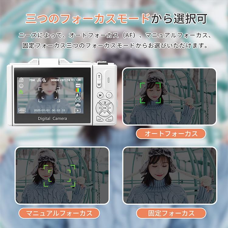 デジカメ 小型 デジタルカメラ 安い wifi機能 18倍ズーム 高画素 高
