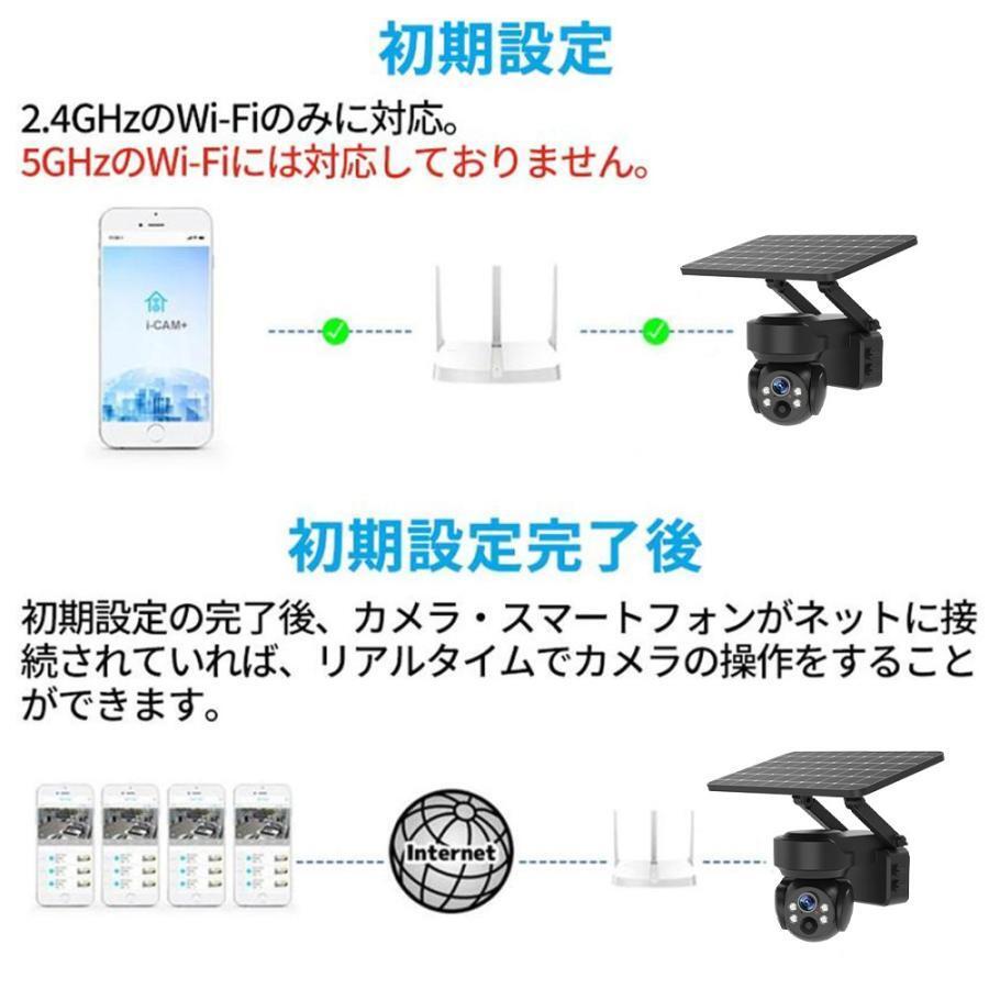 防犯カメラ 屋外用 ソーラー ワイヤレス 500万画素 ネットワークカメラ