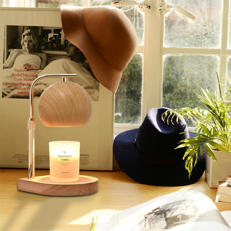 キャンドルウォーマー タイマー 木目調 高さ調節 調光機能 おしゃれ