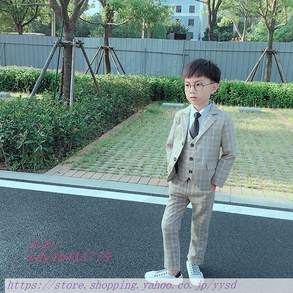 スーツ かっこいい 男の子 子供服 タータンチェック 礼服 衣装 フォーマル タキシード 紳士 ピアノ発表会 チェック ジュニアスーツ 七五三 西洋風冠婚葬祭 子供