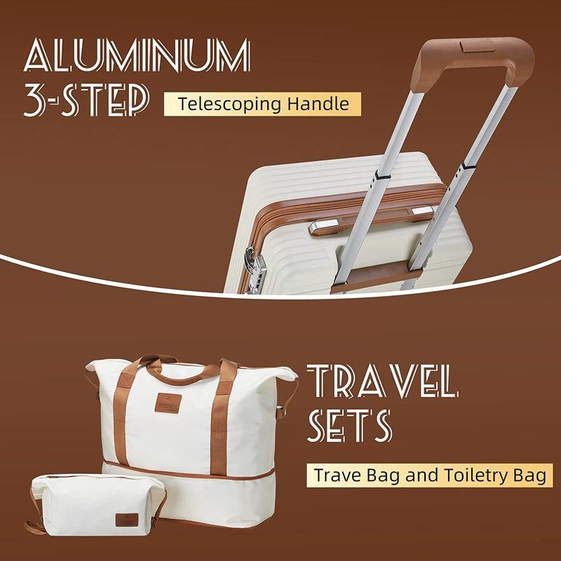 imiomo スーツケース 20inch 3個セット 機内持ち込み キャリーケース キャリーバッグ 超軽量 TSAロック付き 360度回転