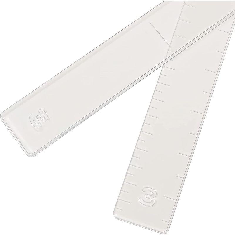 Rolling Pin Guide Sticks 2本セット 3mm厚 アクリルルーラー 麺棒ガイド パン ベイキング 幅広サイズ キッチン