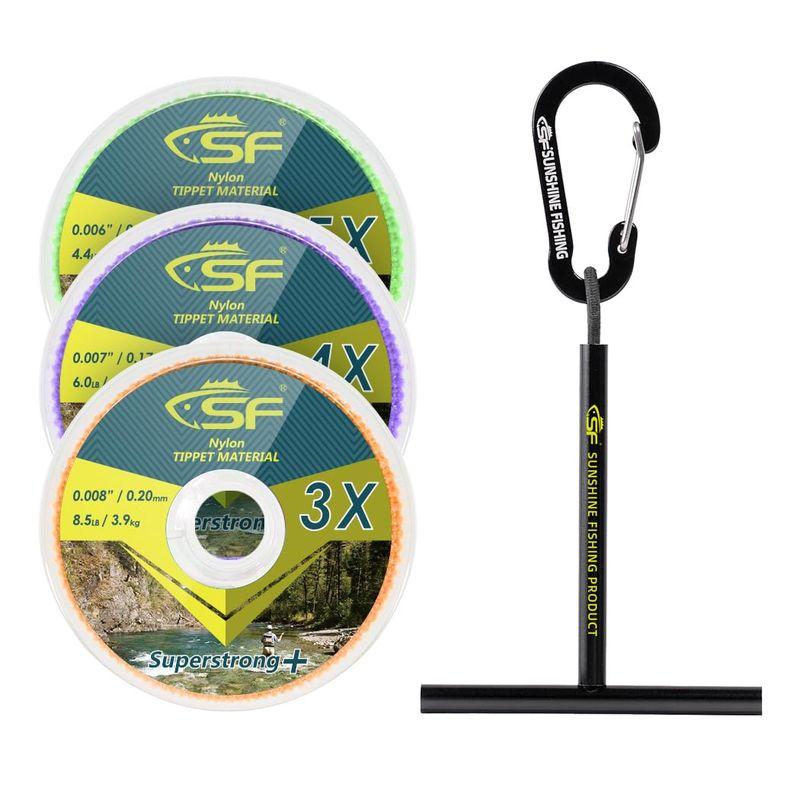 SF クリア ナイロン ティペットライン ホルダー付き フライフィッシングティペットリーダー トラウト30M 0123X
