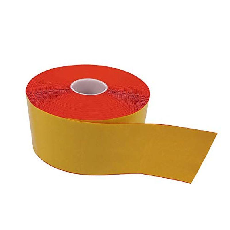 高耐久ラインテープ　赤　サイズ　厚さ1mm　幅100mm×30m　両縁テーパー構造　材質PVC　強粘着