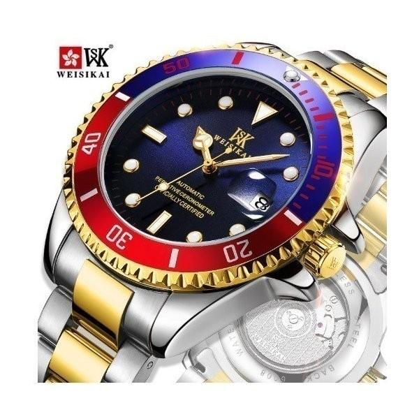 話題の人気 200m防水 自動巻 機械式腕時計 メンズ ステンレス ブラック/レッド プライベート ビジネス ハイブランド 腕時計