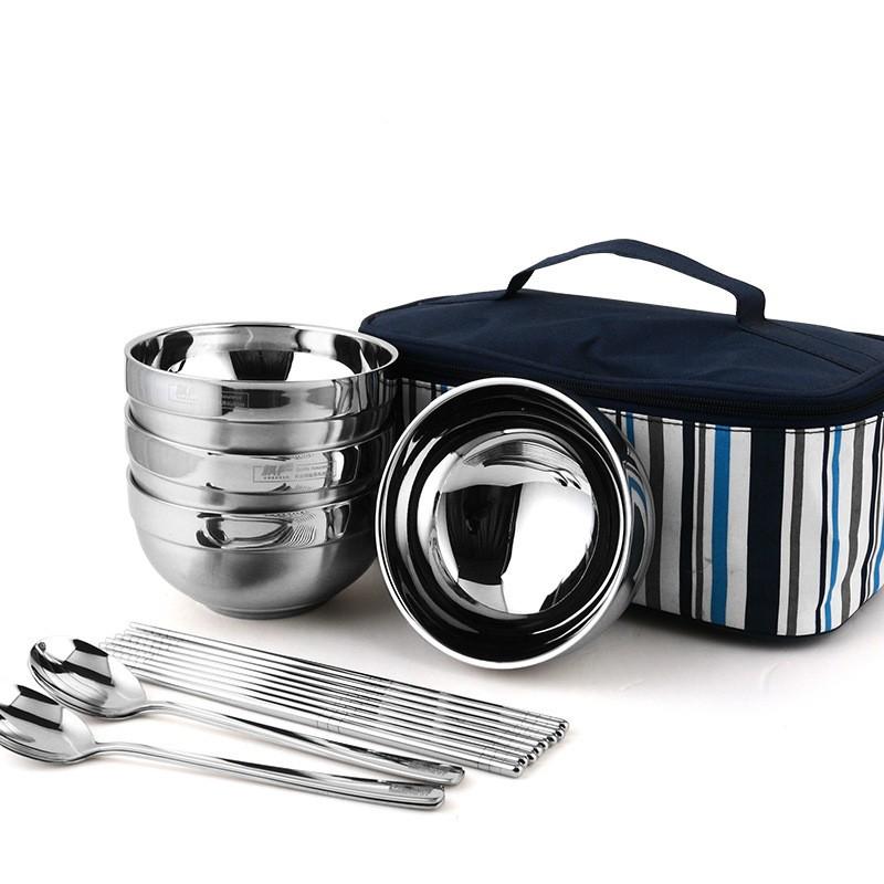 ステンレス鋼 食器 キャンプ カトラリー 折りたたみ箸 スプーン ボウル ピクニック 屋外 セットバッグ １人用 ２人用 ４人用 Yo 200606 338 わいわいshop 通販 Yahoo ショッピング