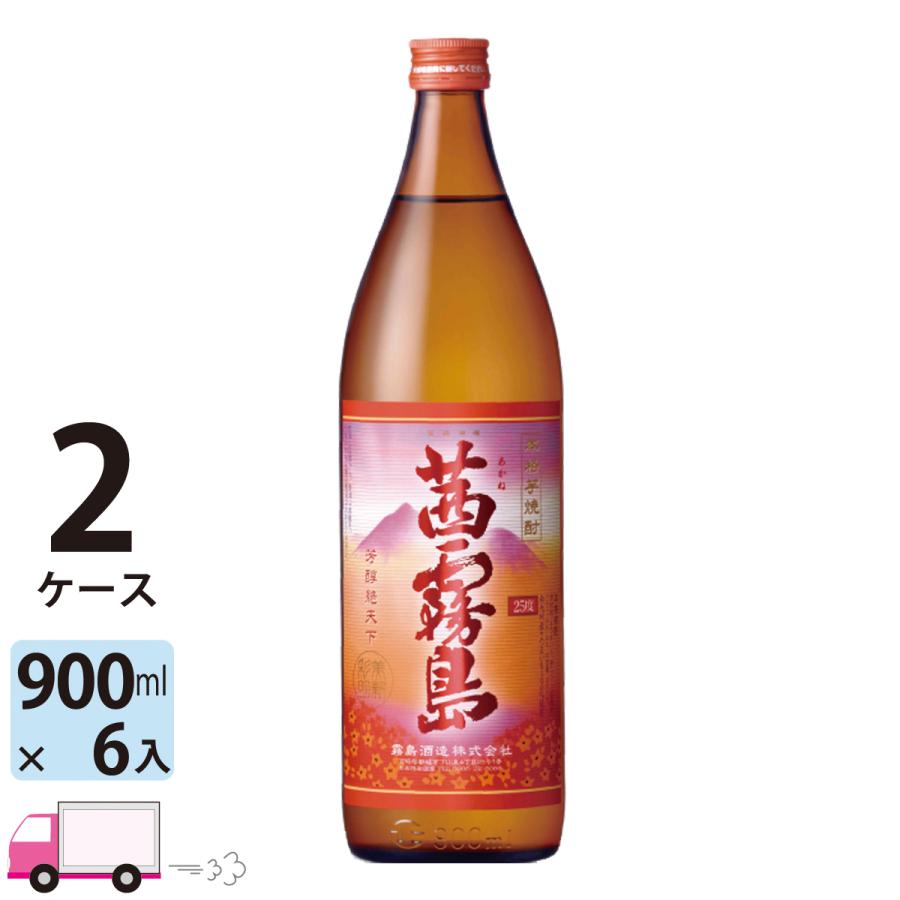 茜霧島 芋焼酎 25度 900ml瓶 6本入 2ケース(12本) 送料無料 : YY卓杯便