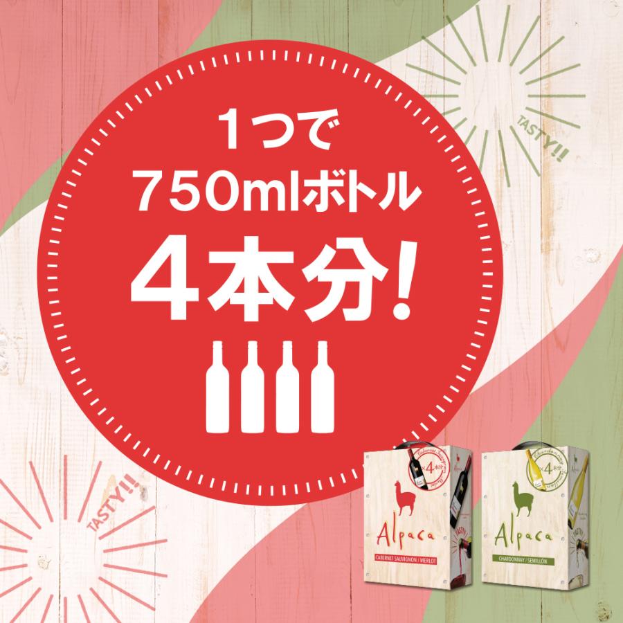 送料無料 BOXワイン BIB サンタ・ヘレナ・アルパカ・カベルネ・メルロー 3000ml 1ケース (4本)｜yytakuhaibin｜02