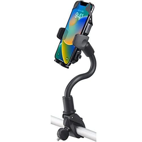 EXSHOW フィットネスバイク スマホ ホルダー 自転車 携帯 スタンド アーム すまほほるだー ベビーカー けいたい マウント クササイ の商品画像