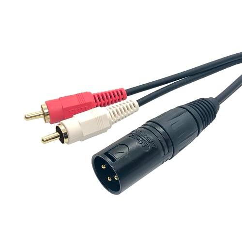 F-Factory RCA/ピンプラグ×2(赤・白) オス - XLR(キャノン) 変換