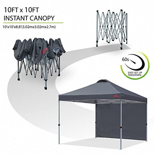 マスターキャノピー（MASTERCANOPY）ワンタッチタープテント サイドシート一枚セット 2M/2.5M/3M 三段階調節 スチールフレーム 風抜｜yyya-shop｜04