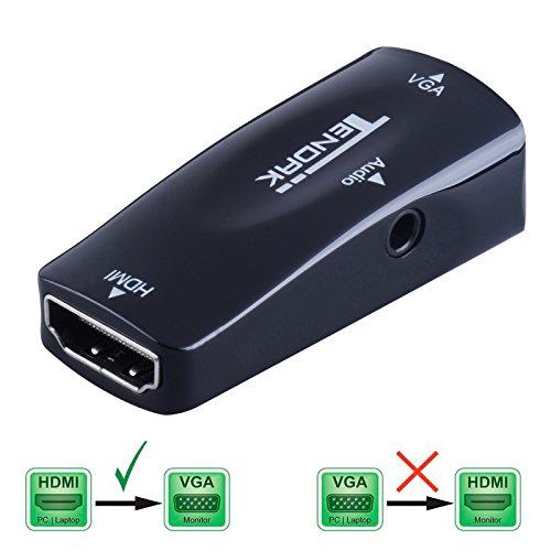 Tendak HDMI to VGAビデオアダプタ音声出力 3.5mm ケーブル 付 1920x1080USB 電源不要 (HDMI TO オス VG｜yyya-shop｜02