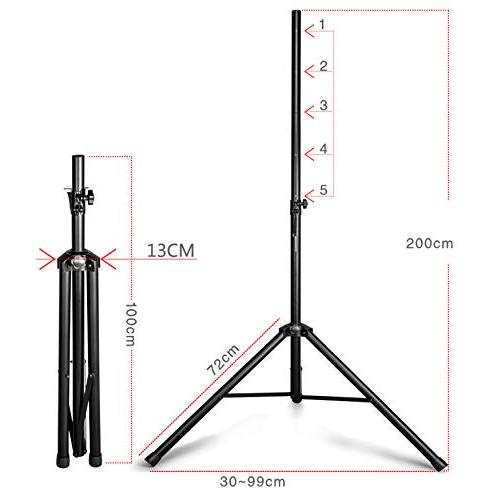 BQKOZFIN スピーカースタンド 高さ調節可能 折りたたみ式 スピーカー用 取付 金具 荷重90kg FX638｜yyya-shop｜02