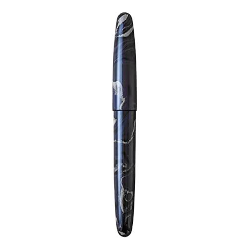 WANCHER 夢万年筆 DREAM PEN 誠エボナイトマーブルパープルグレー marble purple gray シガー形状 万年筆 (M 中字｜yyya-shop｜02