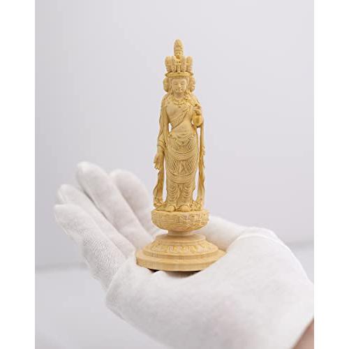 極小仏 十一面観音−12.5cm向源寺型(木製:ツゲ 金泥仕上)_ 極小仏 十一面観音−12.5cm向源寺型(木製:ツゲ 金泥仕上)_