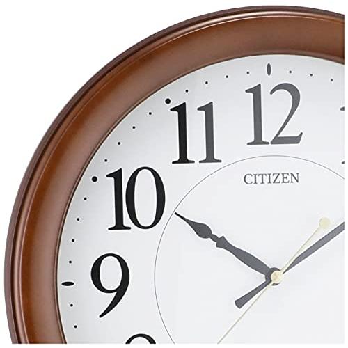 シチズン 掛け時計 電波 アナログ 連続秒針 木 茶 (半艶仕上) CITIZEN 8MY514-006｜yyya-shop｜06