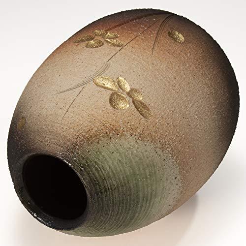 一輪差し／釣鐘形／信楽焼花入／勝己造