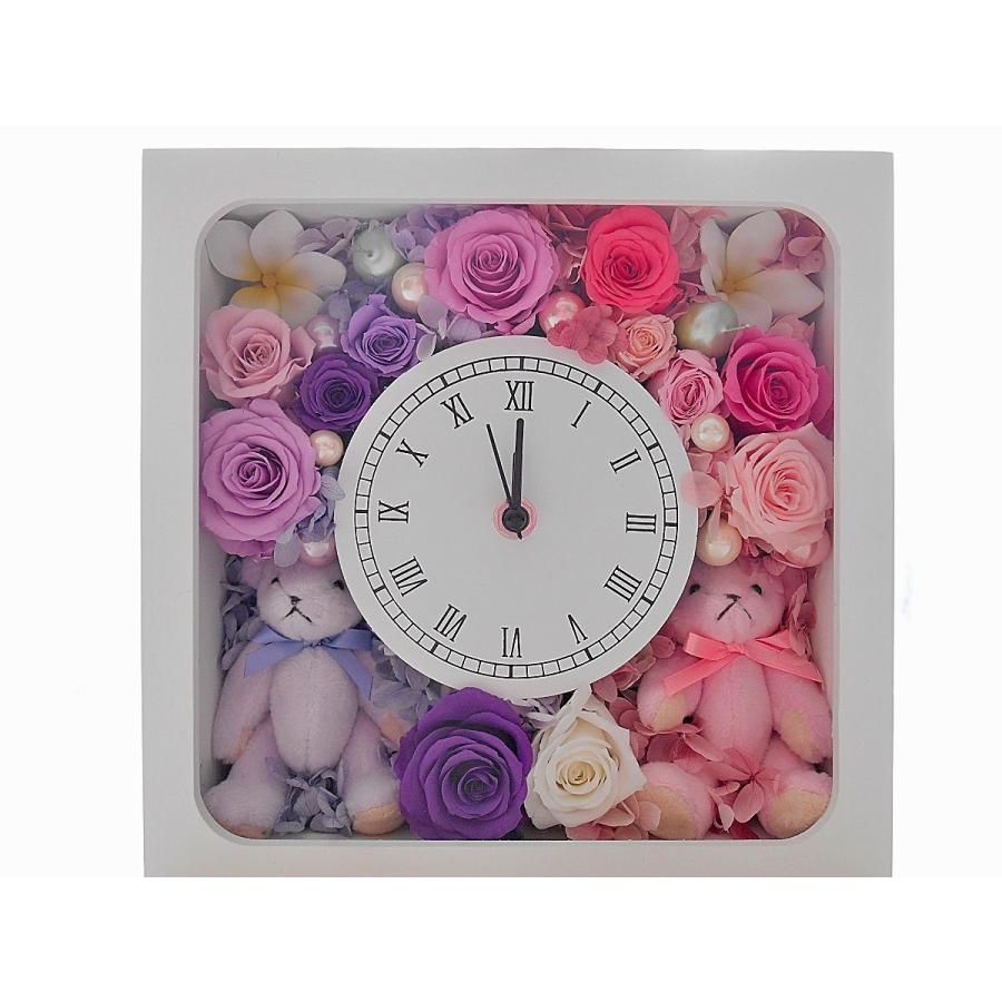 プリザーブドフラワー 古希祝い プレゼント 母 女性 紫 喜寿祝い 誕生