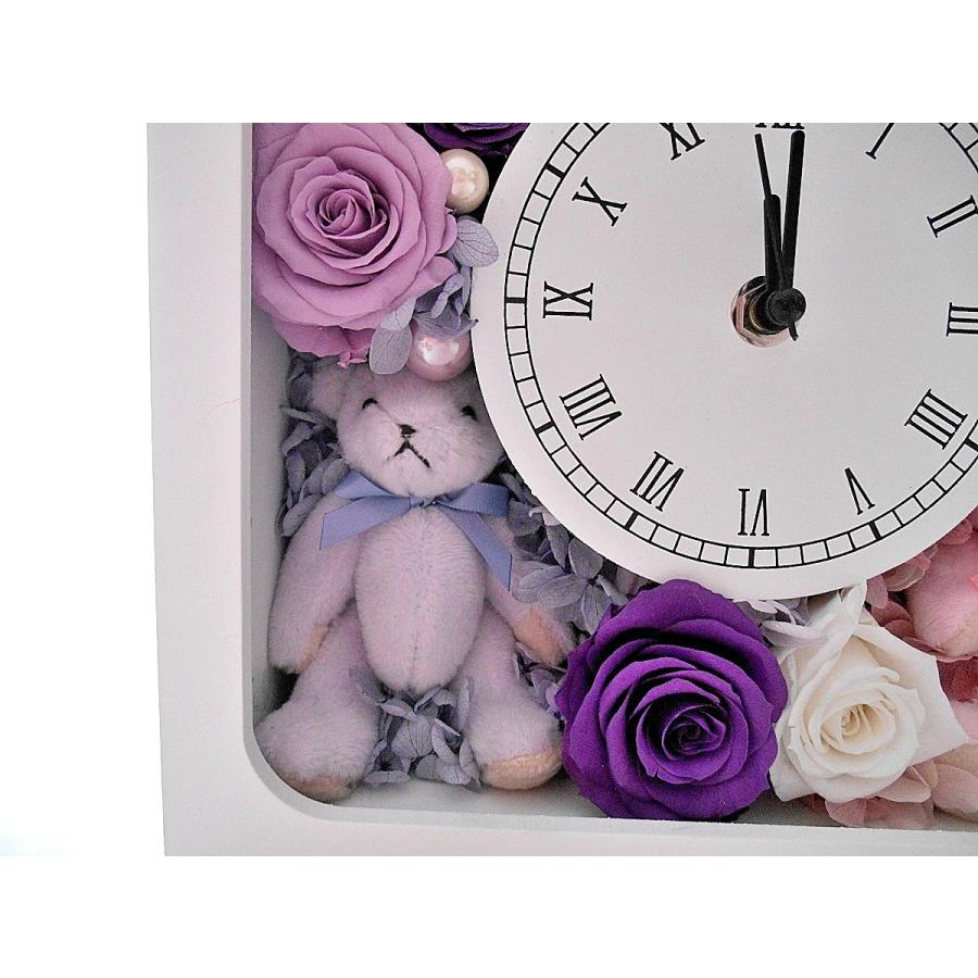 プリザーブドフラワー 古希祝い プレゼント 母 女性 紫 喜寿祝い 誕生