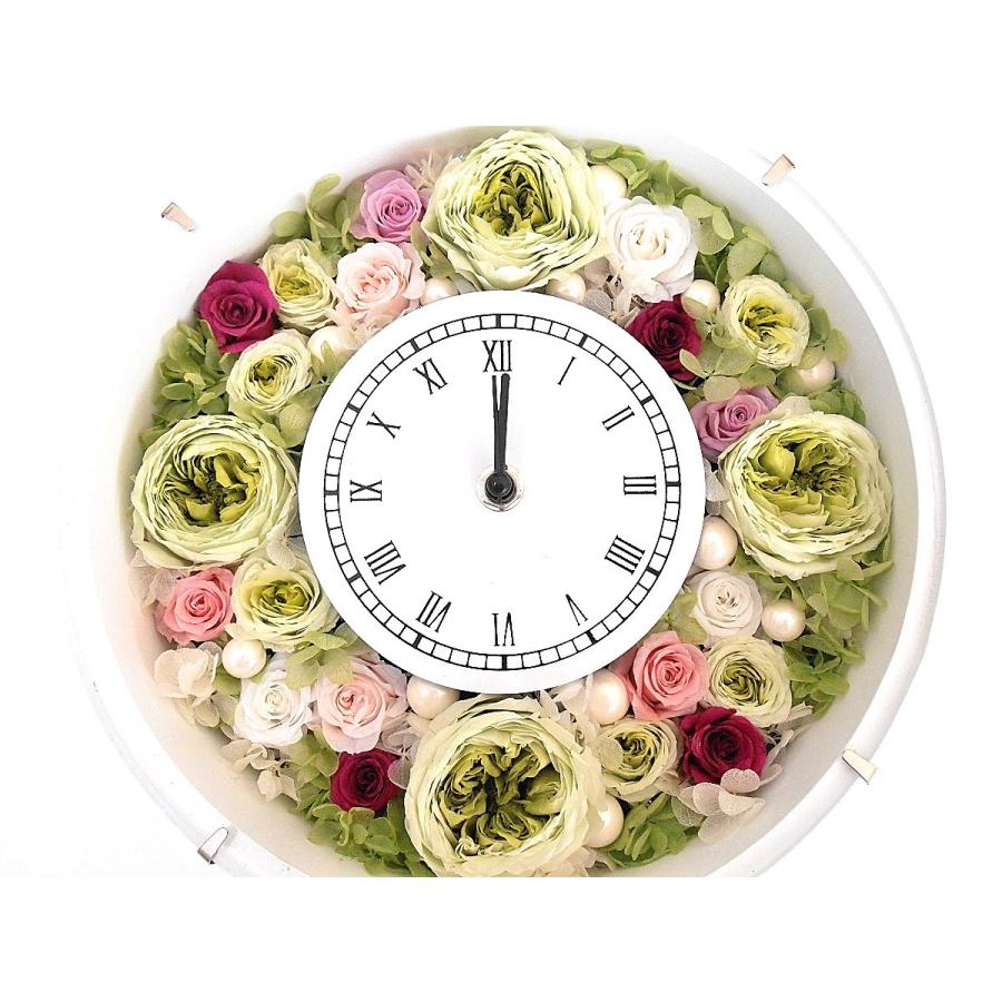 クリスマス プリザーブドフラワー 花時計 プリザーブドフラワー 退職祝い 誕生日 結婚祝い 新築祝い 開店祝い 開業祝い ミントグリーンミルフィーユの 花時計 Compass お花ギフト Yzフローラ ヤフー店 通販 Yahoo ショッピング