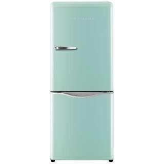クラシックレトロ 150L 2ドア冷蔵庫 アクアミント DR-C15AM