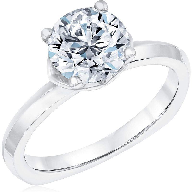 【2021 新作】 Solitaire Grand Jewelry Fine Kleinfeld Engagement 8 Size - 2ctw Ring 指輪