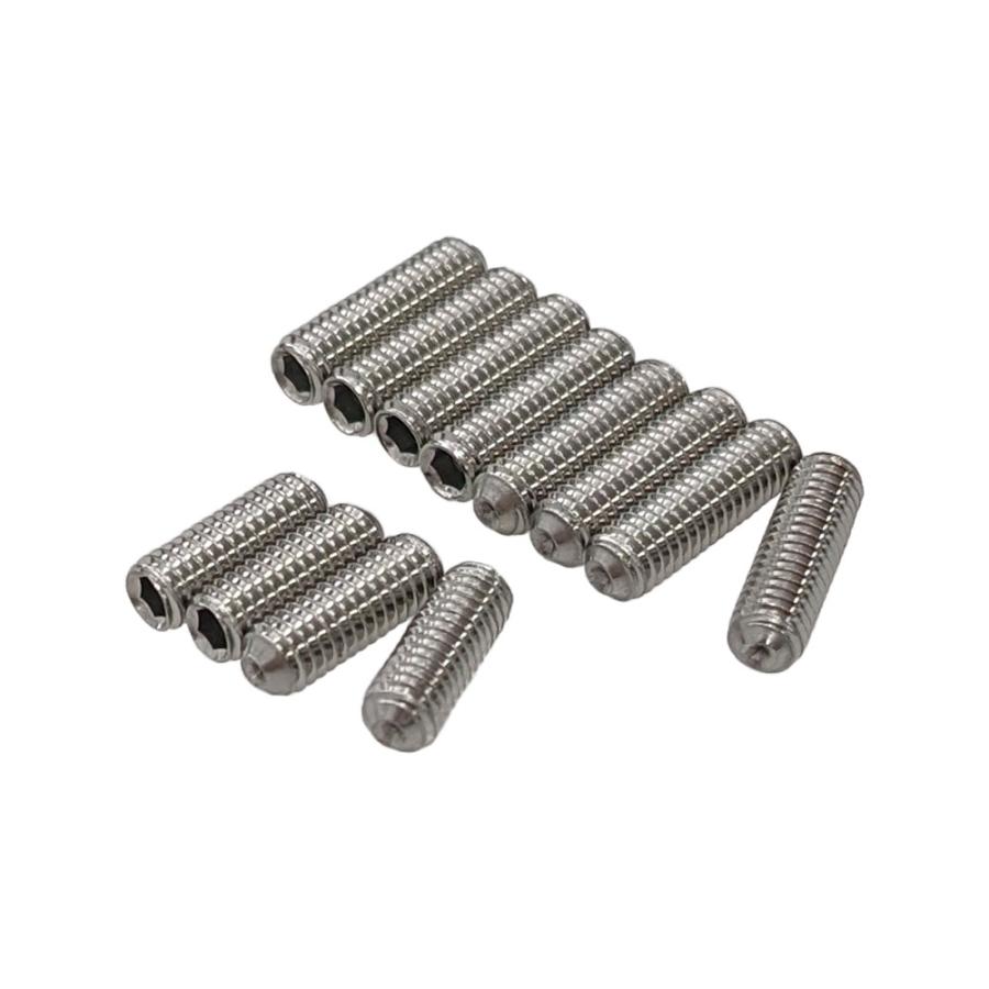 YJB PARTS 弦高調整イモネジ ステンレス ミリ規格 8mm(4P)+10mm(8P