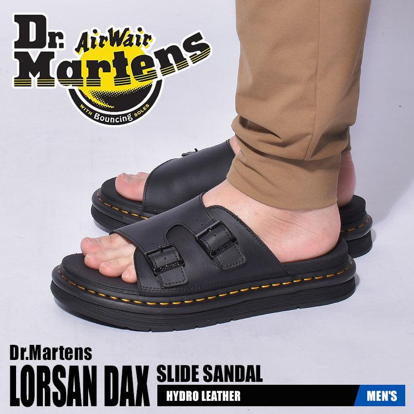 送料無料 ドクターマーチン サンダル メンズ ローザン ダックス スライドサンダル DR．MARTENS 25764001 ブラック 黒 オフィス ぺたんこ｜z-craft