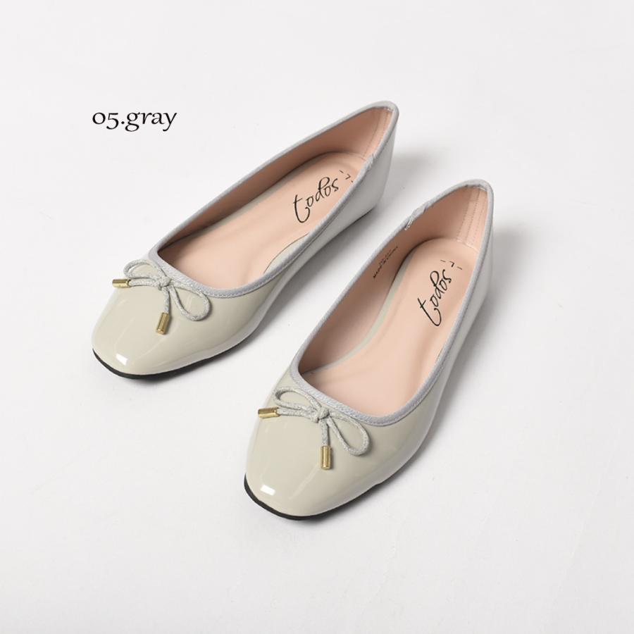 パンプス レディース 痛くない バレエ 歩きやすい スクエア TO-317 軽量 おしゃれ トドス オフィス黒 ローヒール | todos | 06