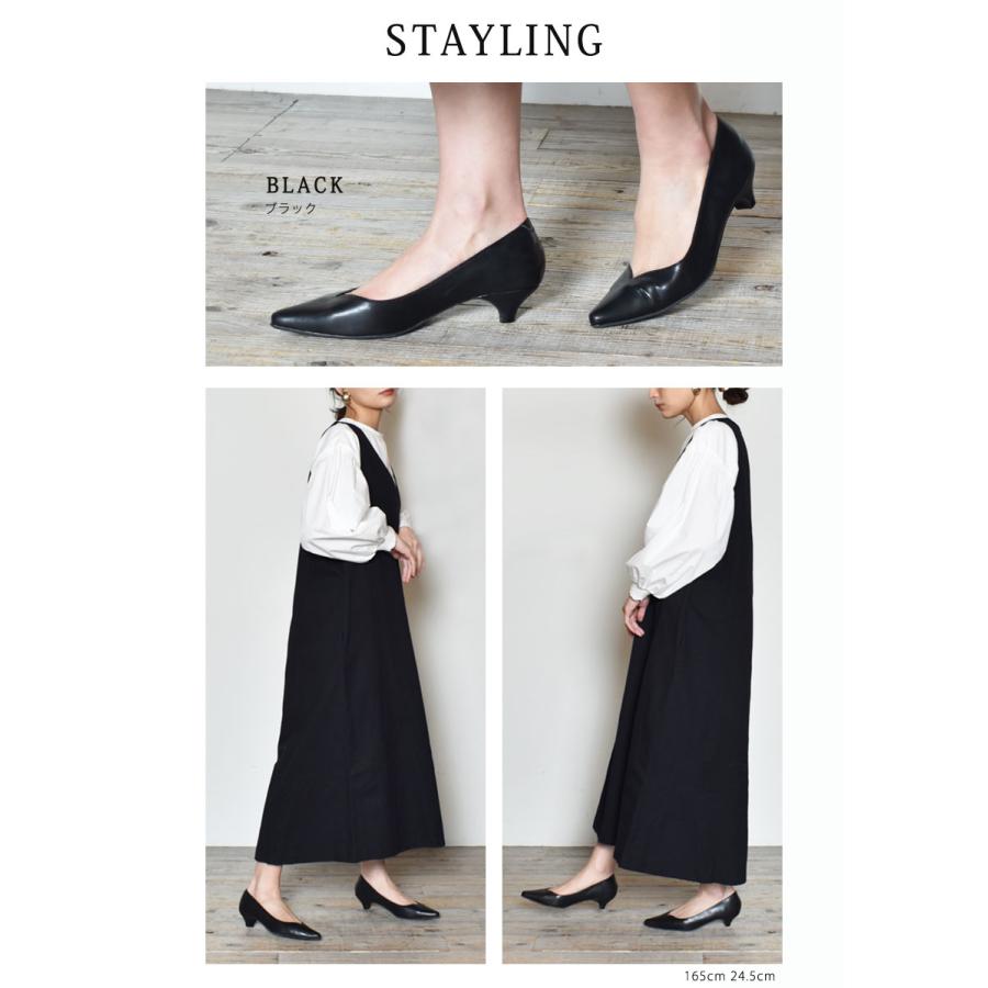 パンプス レディース 3.5cmヒールVカットパンプス トドス TODOS TO-339 ピンク 美脚 安定感 | todos | 03