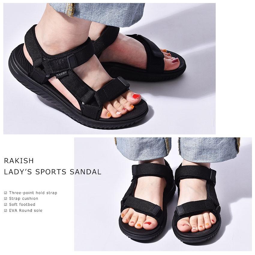 スポーツサンダル レディース 黒 ブラック テバ風 ハリケーン風 ベルクロ ストラップ 可愛い おしゃれ アウトドア 海 川 ラキッシュ スニーカー ブーツならz Craft 通販 Yahoo ショッピング