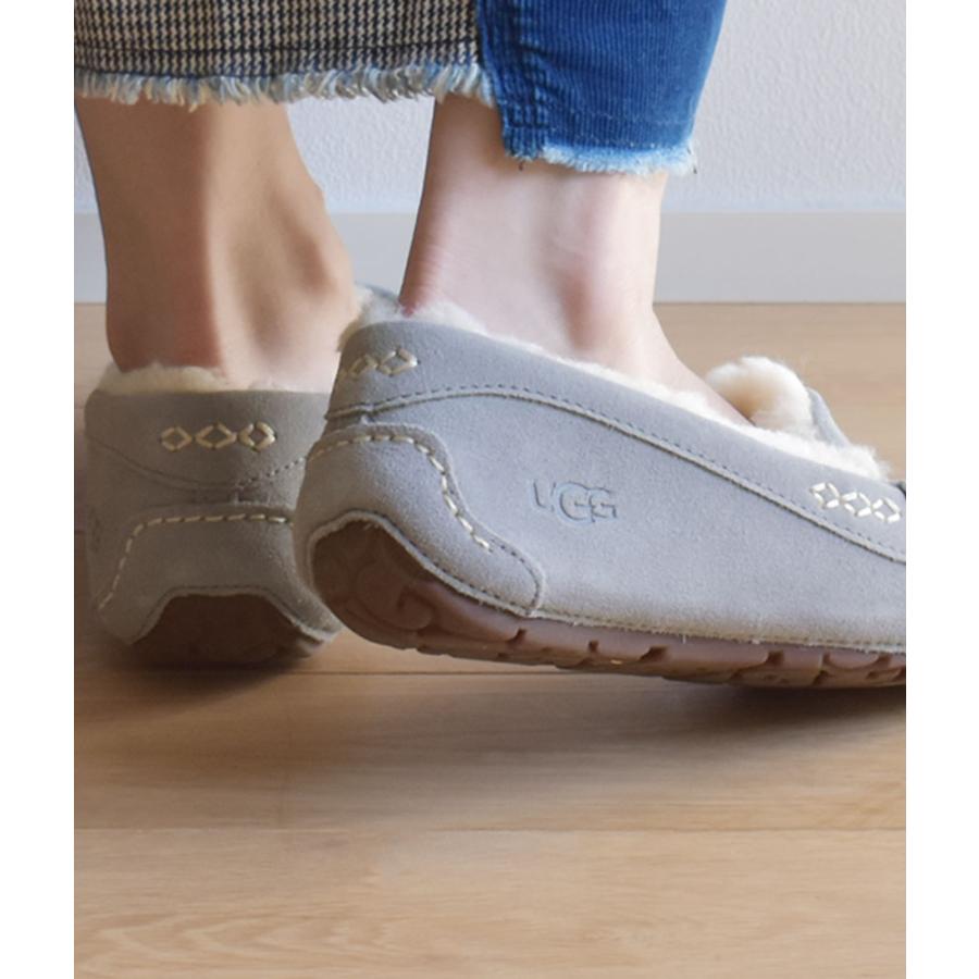 アグ モカシン レディース アンスレー UGG 1106878 ブラック 黒 ベージュ シューズ ぺたんこ 靴 フラット ボア ブランド 防寒 赤 |slz| | UGG | 19