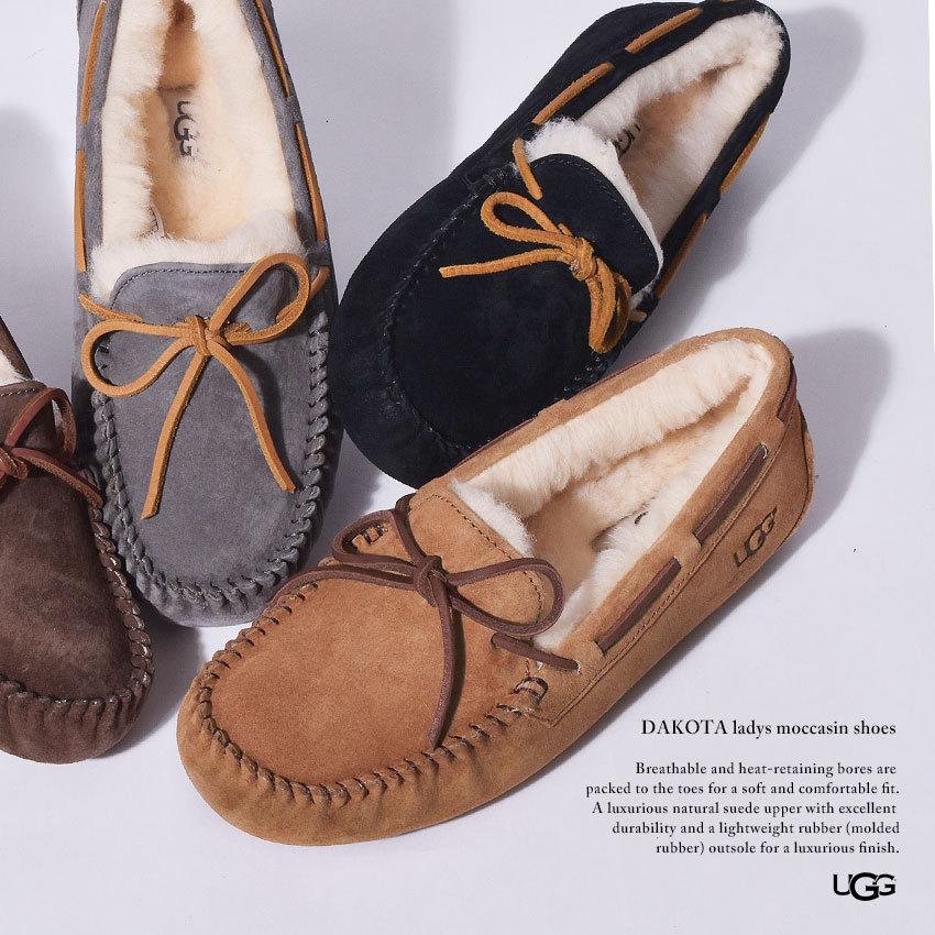 送料無料 アグ モカシン レディース ダコタ UGG 1107949 黒 ブラウン