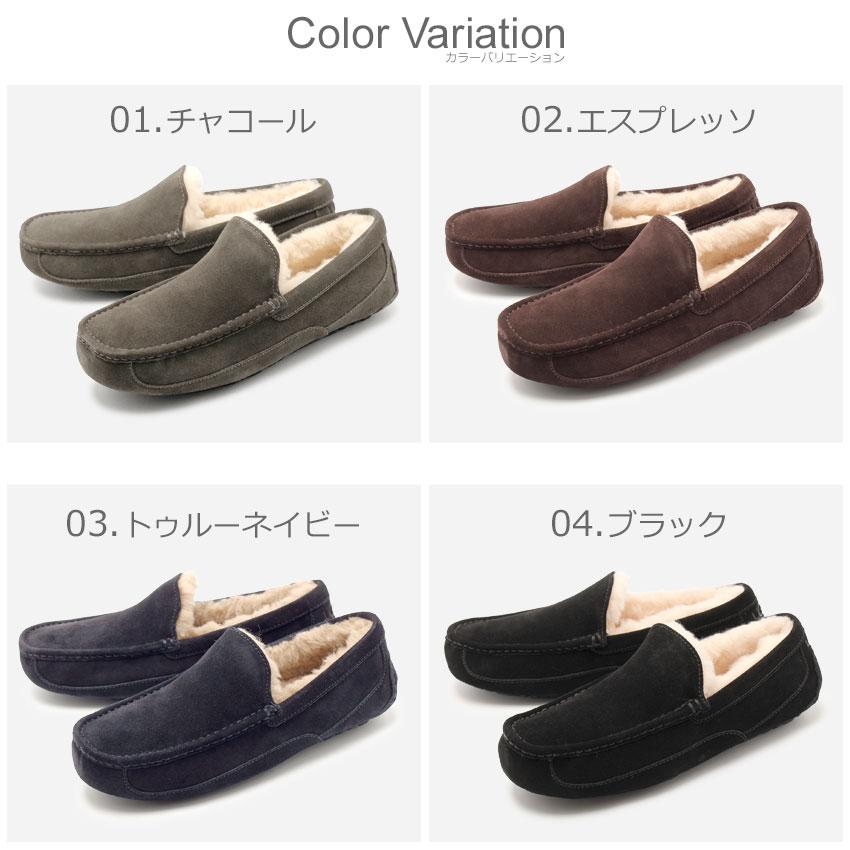 UGG（アグ） モカシン メンズ M アスコット UGG 1101110 ブラック 黒