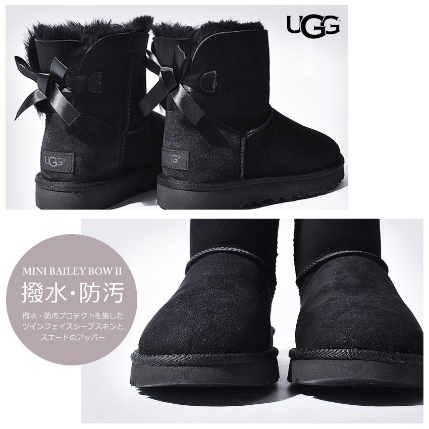 送料無料 アグ ムートンブーツ レディース ミニ ベイリーボウ II UGG 1016501 黒 グレー あったか 保温 防寒 撥水 防汚 ボア 茶｜z-craft｜14