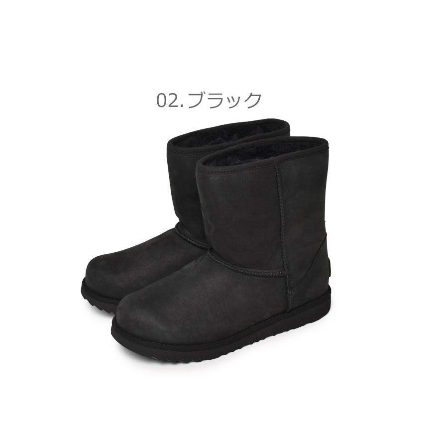 アグ ブーツ レディース クラシック ショート II ウォータープルーフ UGG 1019646K ベージュ ブラック 黒 靴 シューズ ムートン｜z-craft｜05