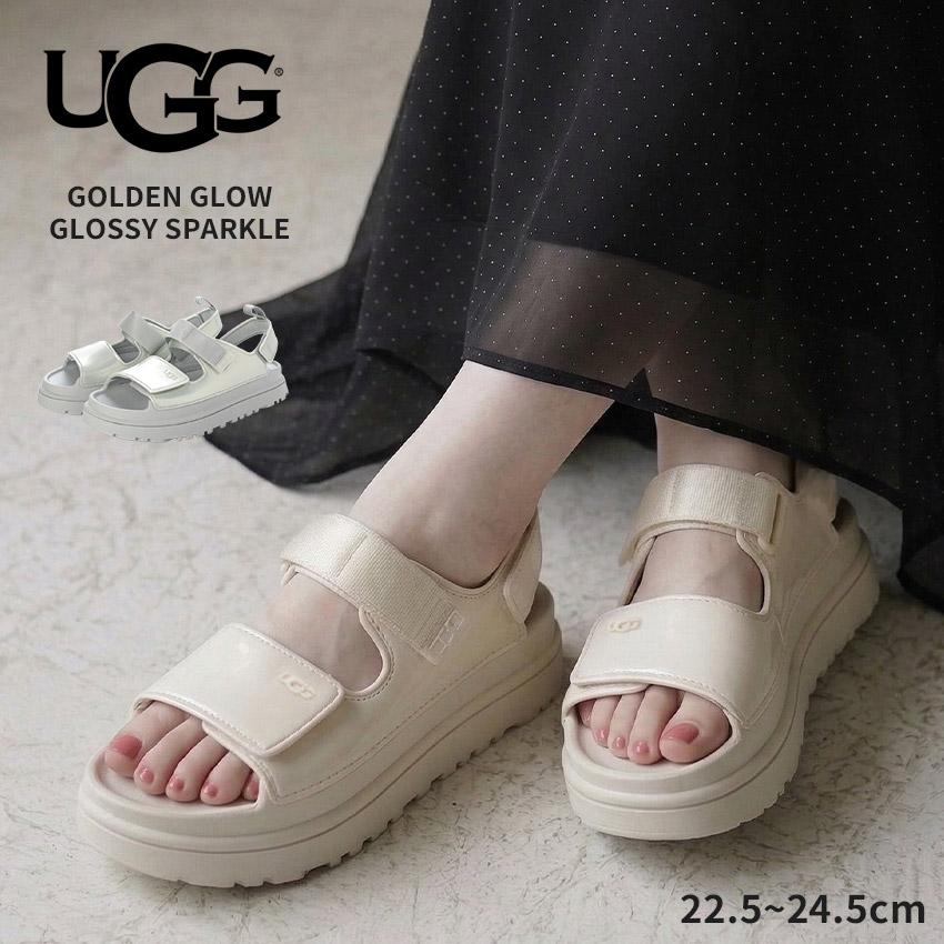 【美品】UGG サンダル 人気モデル 現在未発売 レディース 海外モデル レア UGG（アグ） サンダル レディース ゴールデングロウ グロッシー