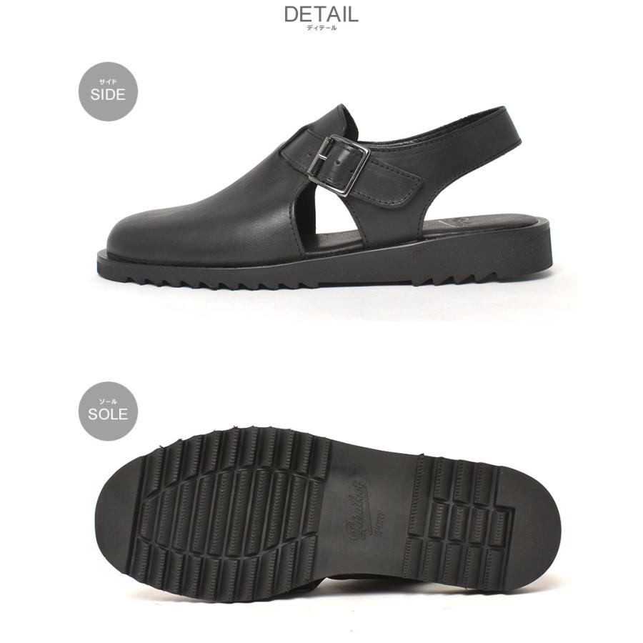 パラブーツ サンダル メンズ アドリアティック PARABOOT 183212 ブラック 黒 レザーサンダル 靴 紳士靴 シューズ レザーシューズの画像